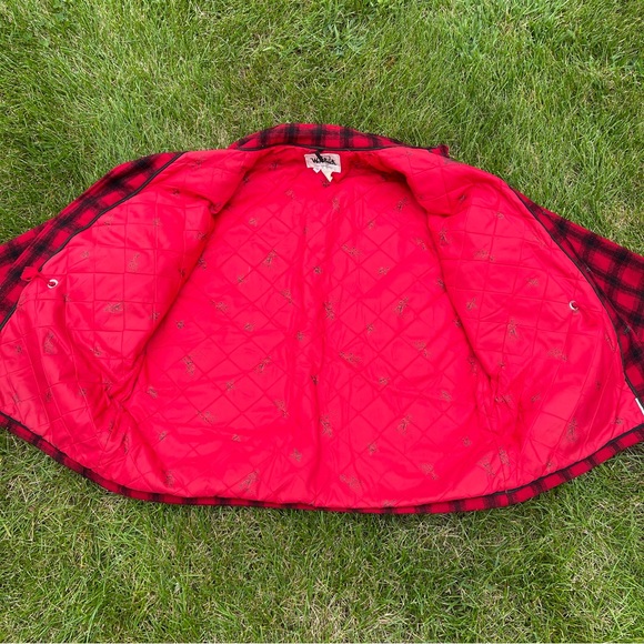 VINTAGE Woolrich red plaid buffalo check wool hunting coat - Picture 3 of 8